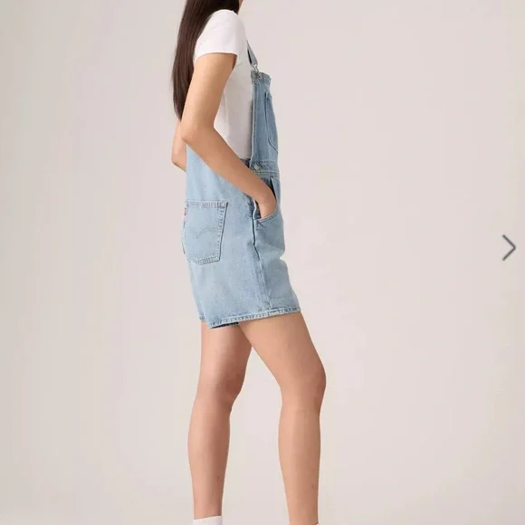Levi's Classic Blue Denim Overalls shortalls EC!! - Picture 6 of 9